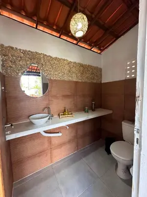 Uma casa de banho em Casa de Praia - Praia do Presídio