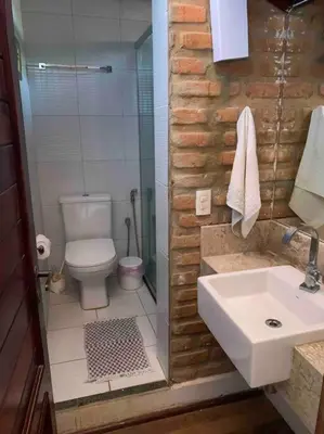 Uma casa de banho em Mansão no Porto das Dunas, 5 min do Beach Park!