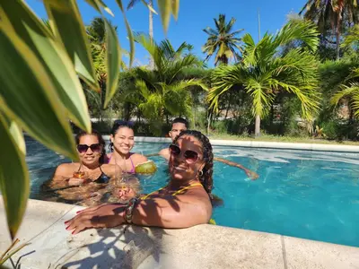 Os clientes hospedados em Casa di Palmas