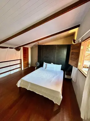 Uma cama ou camas num quarto em Casa Preá