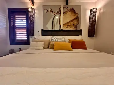 Uma cama ou camas num quarto em Refúgio prea