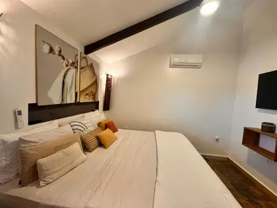 Uma cama ou camas num quarto em Refúgio prea