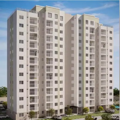 O edifício onde o apartamento está situado