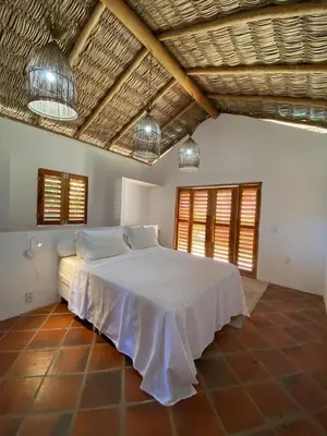 Uma cama ou camas num quarto em Maison Annick