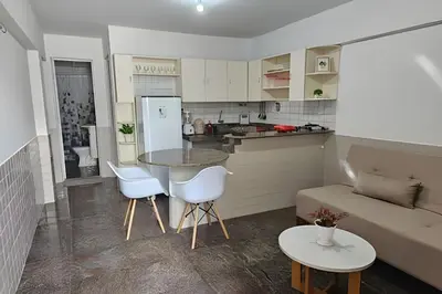 A cozinha ou kitchenette de Flat Grand Praia de Iracema