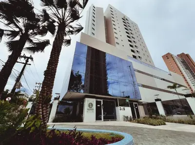 O edifício onde o apartamento está situado