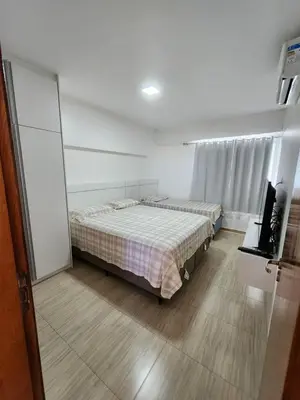 Uma cama ou camas num quarto em Beach Place Cumbuco
