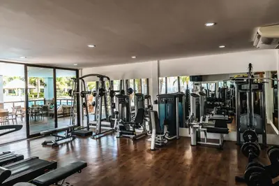 O centro de fitness e/ou as comodidades de fitness de Casa Sol Boutique Wai Wai Cumbuco com vista mar