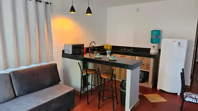 A cozinha ou kitchenette de Chalés Mediterraneo