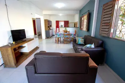 Uma televisão e/ou sistema de entretenimento em Casa Caminho das Dunas - Refúgio entre as Dunas e o Mar