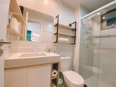 Uma casa de banho em Studio JSmart Aldeota José Vilar