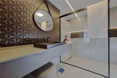 Uma casa de banho em Iate Plaza #1404 - Studio vista mar by Carpediem