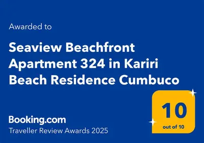 Um certificado, prémio, placa ou documento mostrado em Beachfront Ap 424B for 2 persons in Kariri Beach Residence