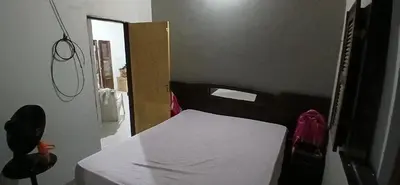 Uma cama ou camas num quarto em Casa com piscina no Morro Branco, Beberibe