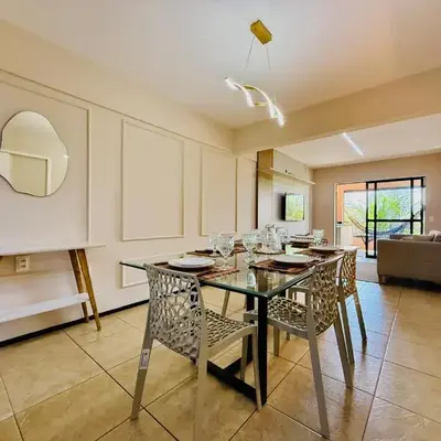 Flat Aquaville perto do Beachpark com 3 Suites