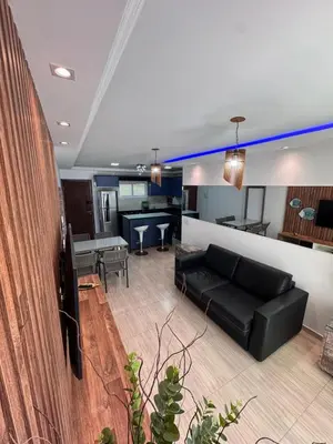 Uma área de estar em Apartamento Beach place Cumbuco 100metros Praia