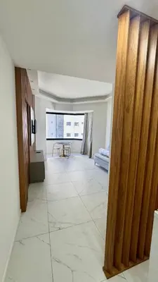 Uma cama ou camas num quarto em Flat Mobiliado Vista Mar - Golden Fortaleza 1355