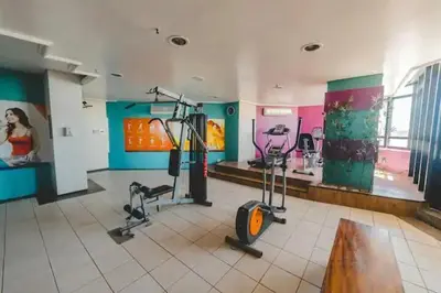 O centro de fitness e/ou as comodidades de fitness de Flat Mobiliado Vista Mar - Golden Fortaleza 1355