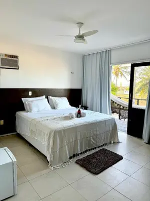 Uma cama ou camas num quarto em Casa em Aquiraz