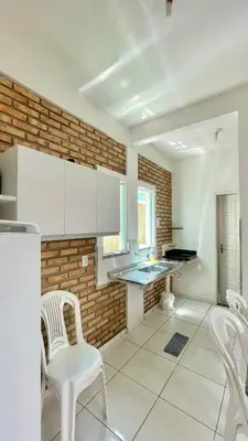 A cozinha ou kitchenette de Chalés Santo Antônio em Flecheiras