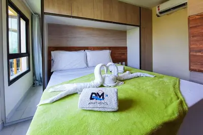 A planta de VG Sun Cumbuco Flat Nascente Wi-Fi 4 Pessoas