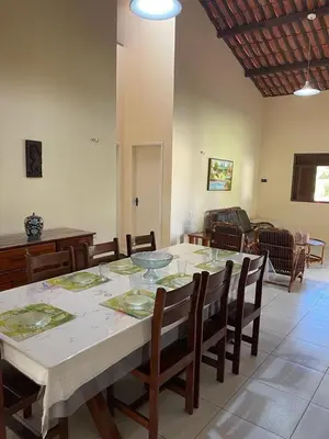 Uma área de estar em Beach house Aguas Belas