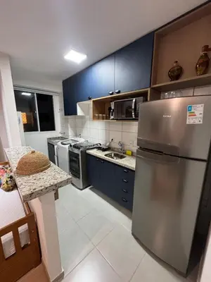 A cozinha ou kitchenette de Apartamento Vista Mar - 708