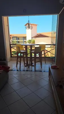 Uma varanda ou terraço em Apt moderno Porto das Dunas