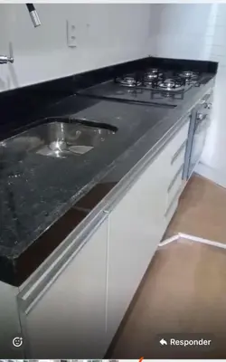 A cozinha ou kitchenette de Apartamento com vista Beira-Mar