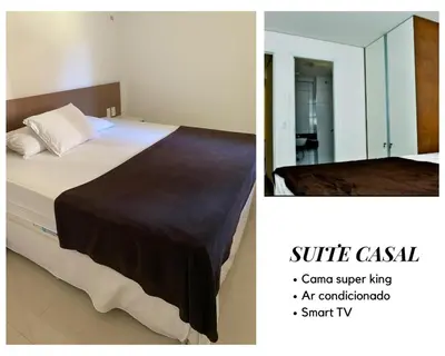 Uma cama ou camas num quarto em Manhattan Beach Riviera, Aquiraz