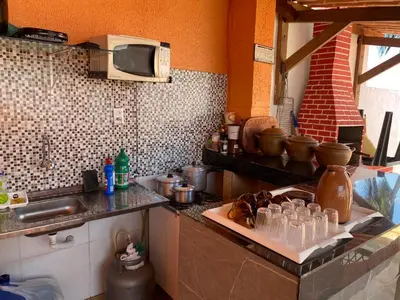 A cozinha ou kitchenette de Casa Uruaú Beach