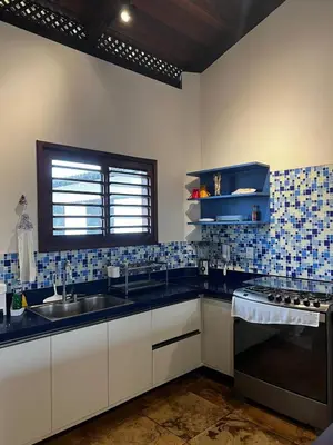 A cozinha ou kitchenette de Bangalô Superior - Conforto em Flecheiras Aquarium