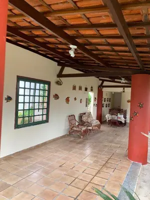 Uma área de estar em Casa acolhedora no Cumbuco