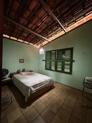 Uma cama ou camas num quarto em Casa acolhedora no Cumbuco