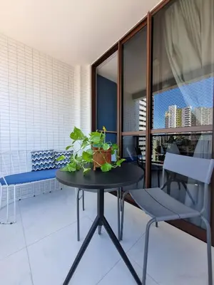 Uma varanda ou terraço em 802 · JSmart novo, 2 suítes, Wi-Fi 600 mb, by CasaCris