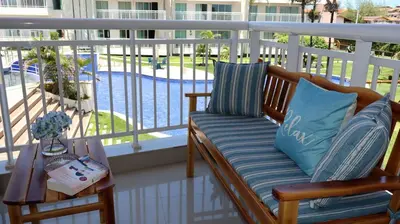 Uma varanda ou terraço em Hospede-se Perto do Beach Park - Conforto e Lazer Garantidos! Solarium Residence