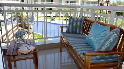 Uma varanda ou terraço em Hospede-se Perto do Beach Park - Conforto e Lazer Garantidos! Solarium Residence