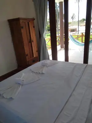 Uma cama ou camas num quarto em Villas de Guajirú, Casa 2