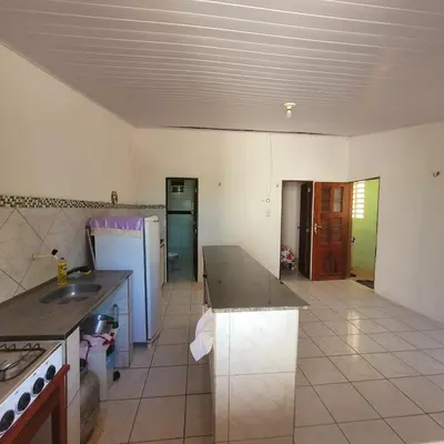 A cozinha ou kitchenette de Apartamento Flecheiras Frente Mar