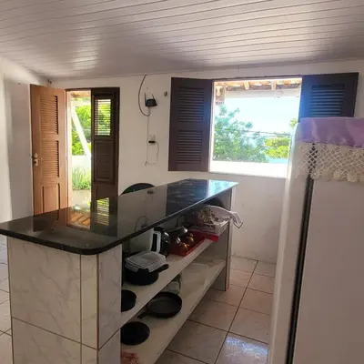 A cozinha ou kitchenette de Apartamento Flecheiras Frente Mar