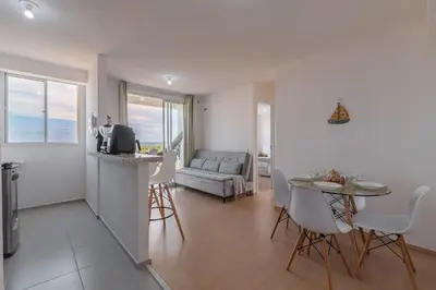 A cozinha ou kitchenette de Mirante Clube #1403 - Vista Mar por Carpediem