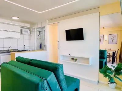 Uma televisão e/ou sistema de entretenimento em Studio Iracema by Holiday Stays