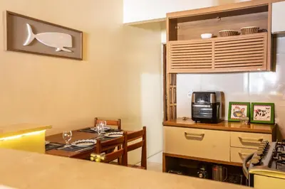 A cozinha ou kitchenette de Casa Curta Cumbuco- Casinha Charmosa 2 min da praia