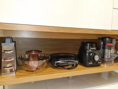 Comodidades para chá e café em Casa Curta Cumbuco- Casinha Charmosa 2 min da praia