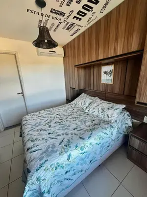 Uma cama ou camas num quarto em Vg sun cumbuco 2 by Ceará Flats