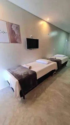 Uma cama ou camas num quarto em Home Preá- 2 min from the beach- with pool