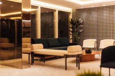 Uma área de estar em Aquarius Style by Holiday Stays