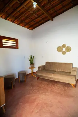 Uma área de estar em Casa da Fran