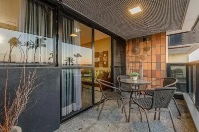 Uma varanda ou terraço em Iracema Residence #103 - Beira Mar by Carpediem