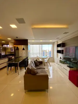 Uma televisão e/ou sistema de entretenimento em Nobless Flat Beira Mar